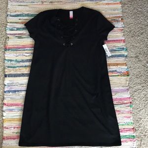 Black T-shirt dress